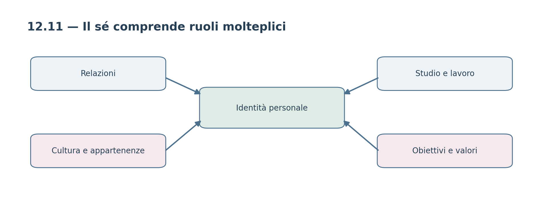 Figura 12.11 — Il sé come organizzazione di ruoli e appartenenze.