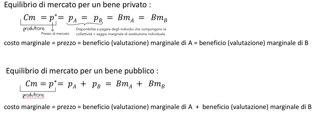 Figura - Riassumendo…fornitura efficiente di un bene pubblico in equilibrio parziale