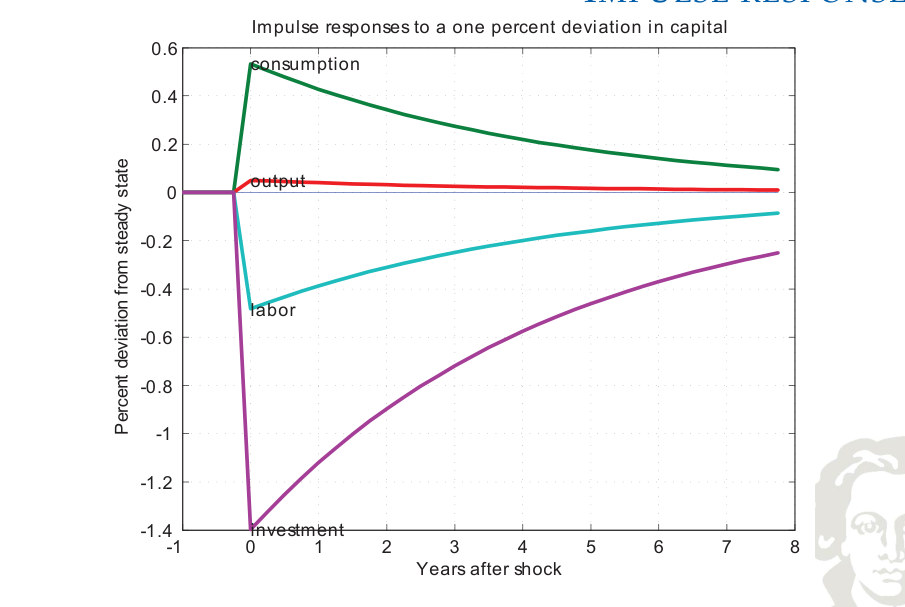 Responses to an inherited-capital increase, including investment.